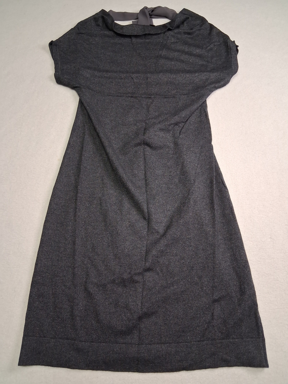 Mexx Dark Charcoal Midi Shift Dress with Back Tie